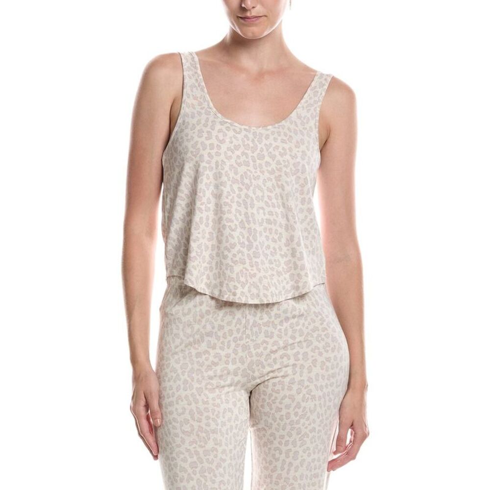 Pj Salvage Womens Luxe Leopard Tank Top, Brown